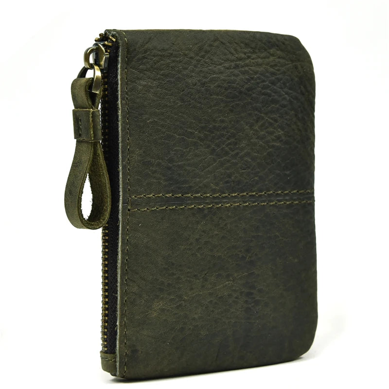 Genuine Leather Mini Coin Wallet with Card Holder