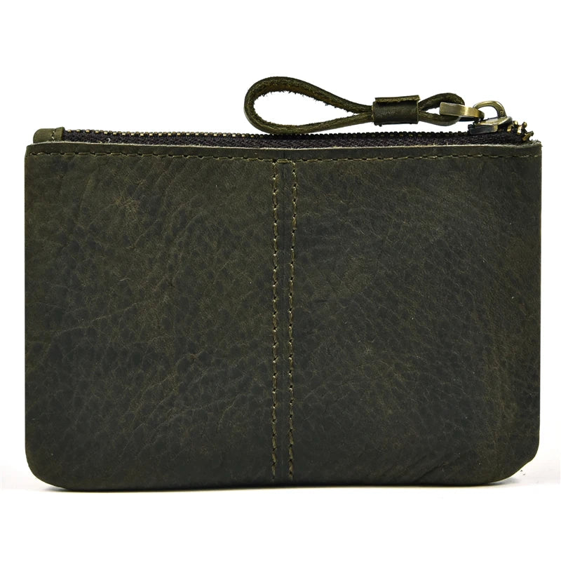 Genuine Leather Mini Coin Wallet with Card Holder