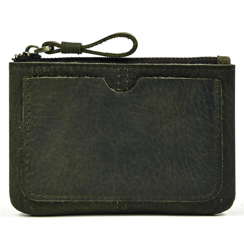 Genuine Leather Mini Coin Wallet with Card Holder