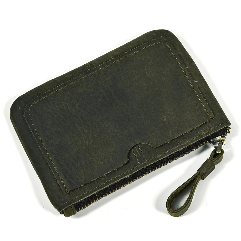 Genuine Leather Mini Coin Wallet with Card Holder