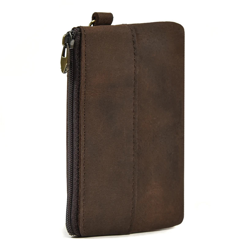 Genuine Leather Mini Coin Wallet with Card Holder