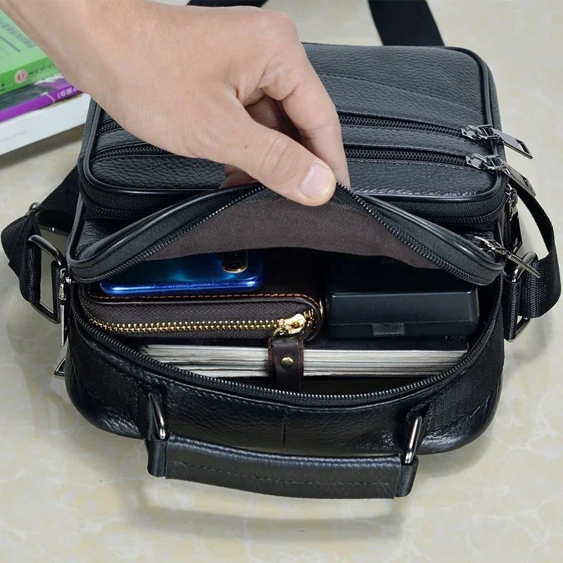 Men’s Genuine Leather Briefcase & Messenger Shoulder Bag