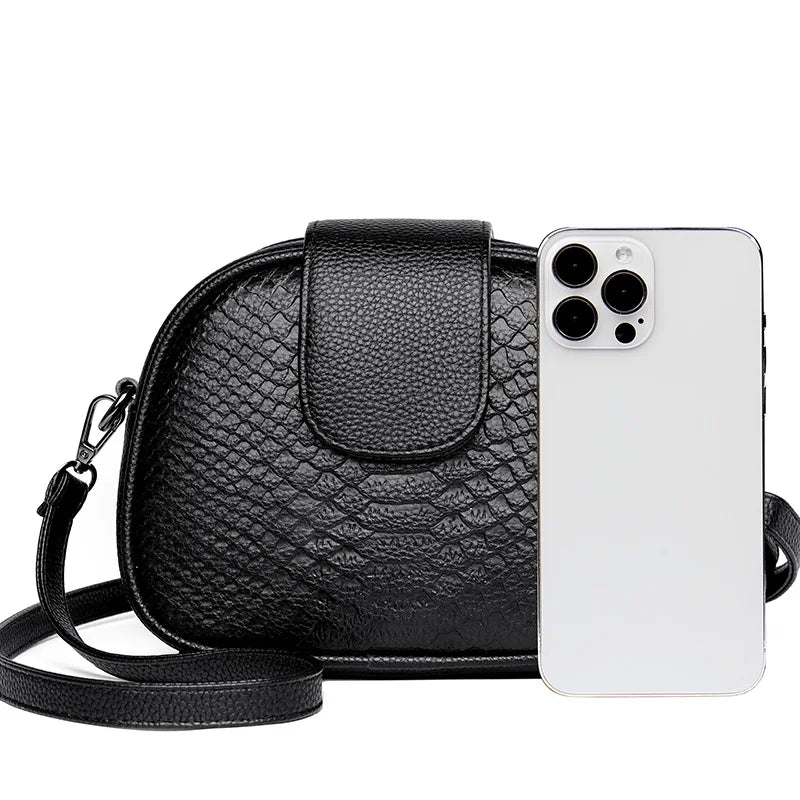 Women’s Genuine Cowhide Leather Handbag & Small Crossbody Tote