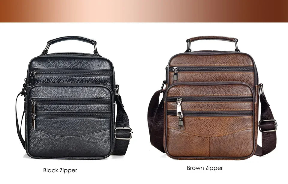 Men’s Genuine Leather Briefcase & Messenger Shoulder Bag