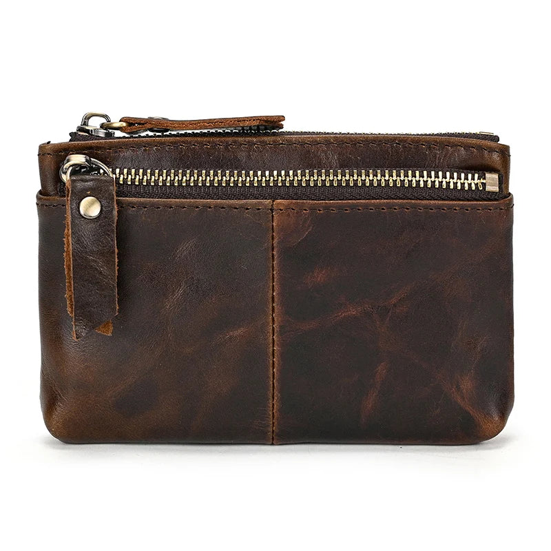 Genuine Leather Mini Coin Wallet with Card Holder