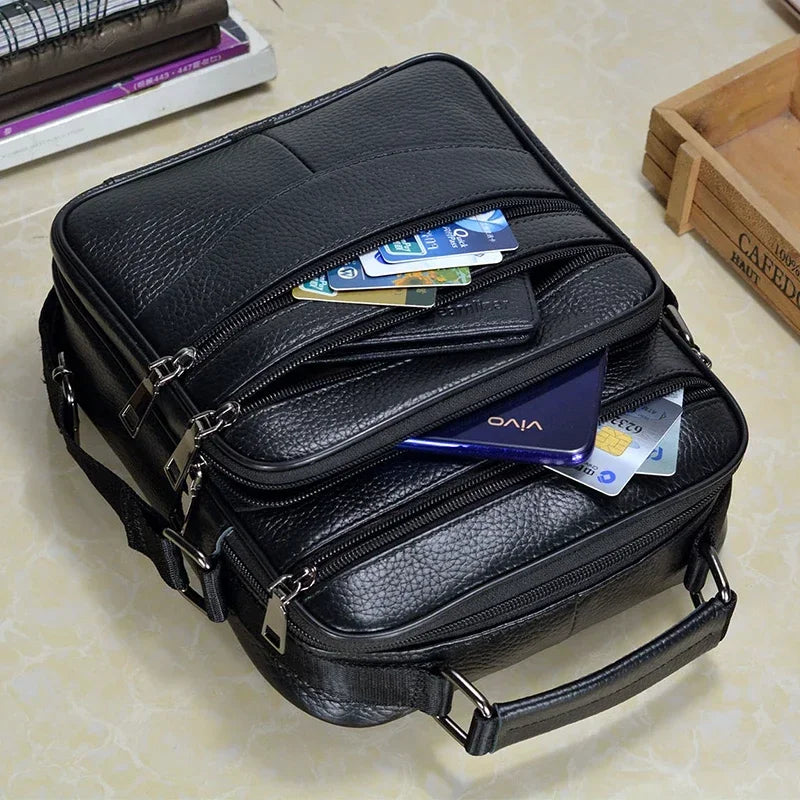 Men’s Genuine Leather Briefcase & Messenger Shoulder Bag