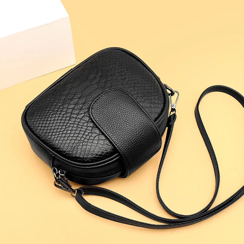 Women’s Genuine Cowhide Leather Handbag & Small Crossbody Tote