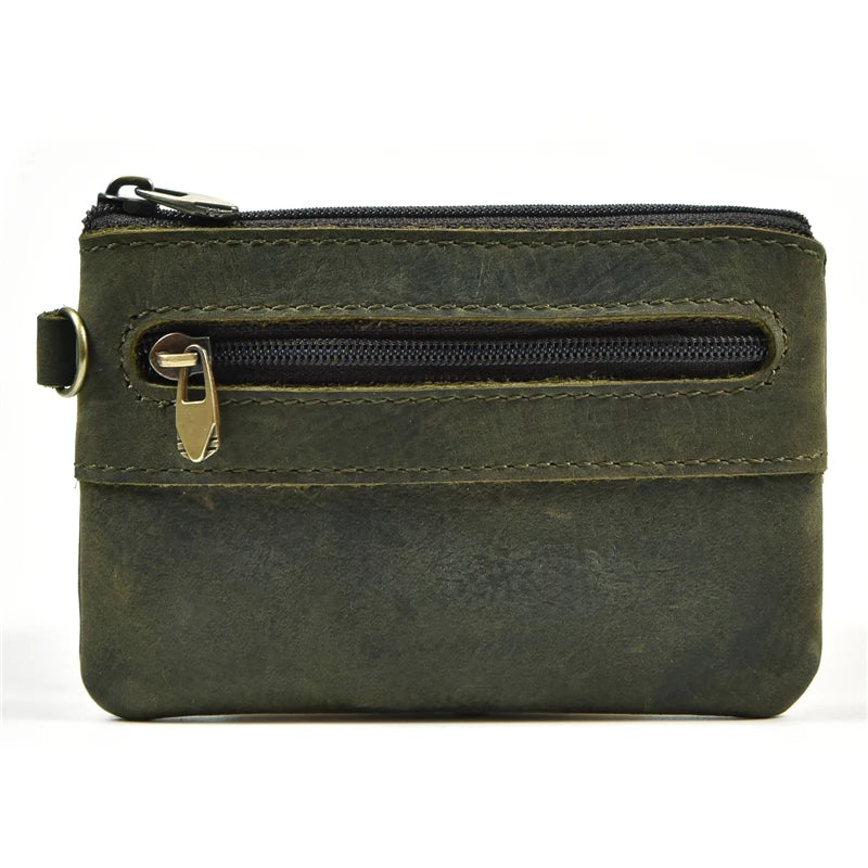 Genuine Leather Mini Coin Wallet with Card Holder