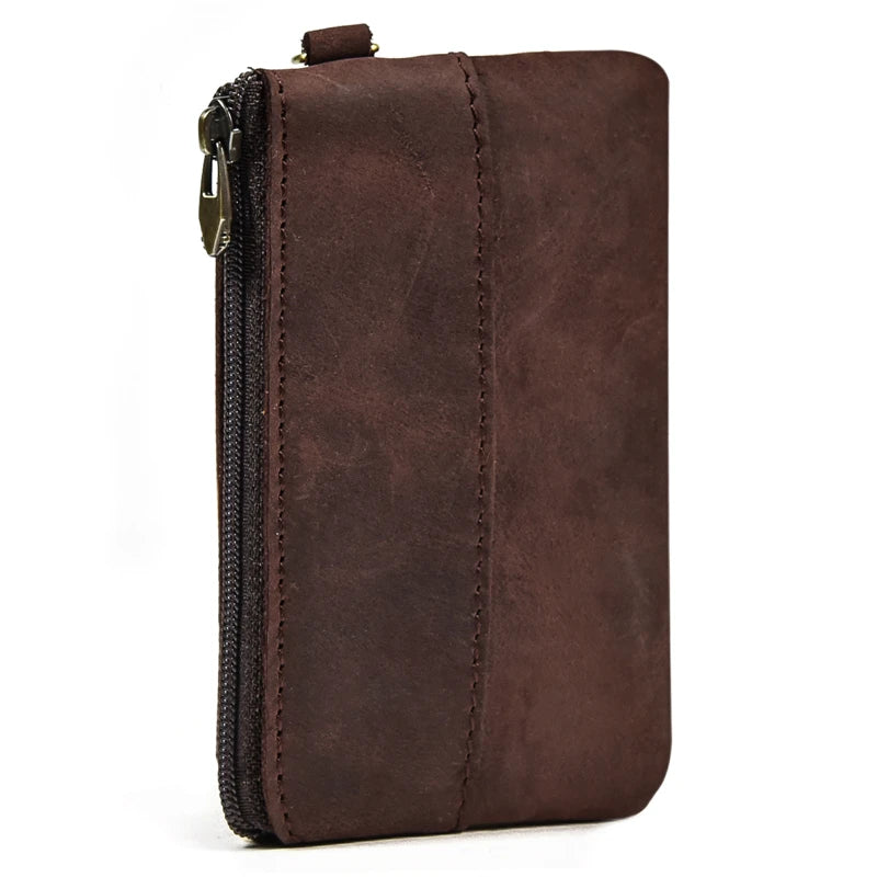 Genuine Leather Mini Coin Wallet with Card Holder