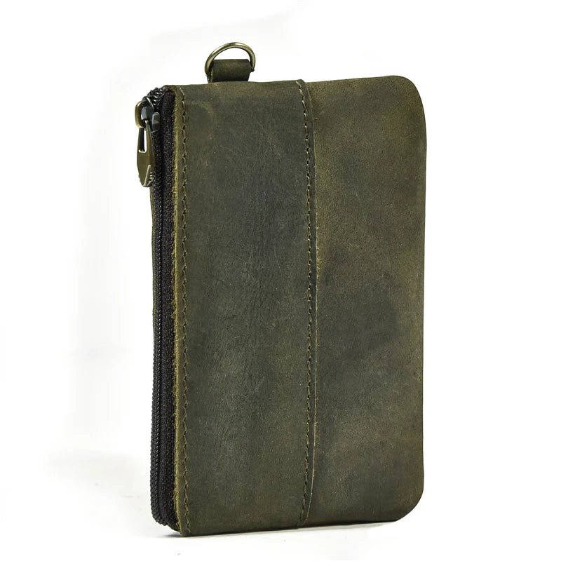 Genuine Leather Mini Coin Wallet with Card Holder