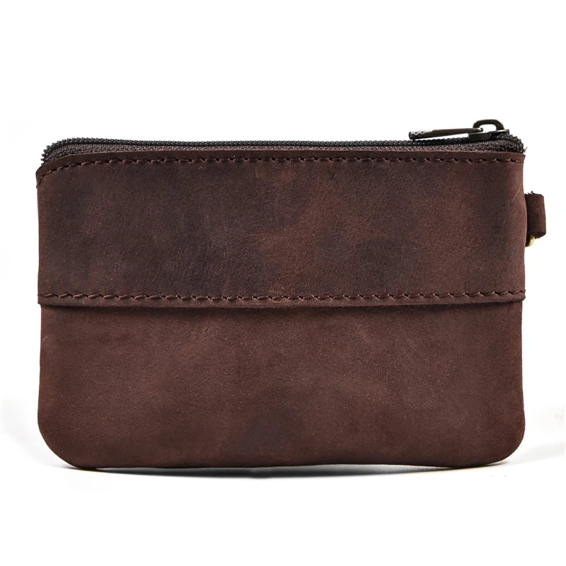 Genuine Leather Mini Coin Wallet with Card Holder