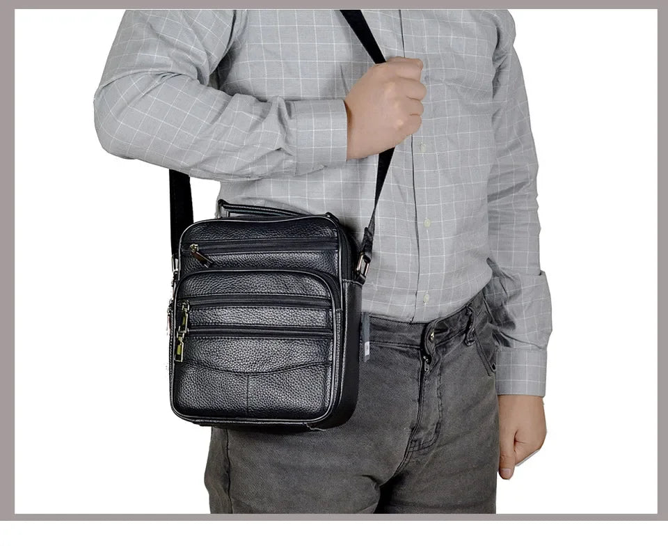 Men’s Genuine Leather Briefcase & Messenger Shoulder Bag