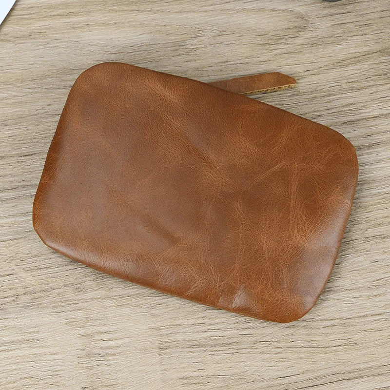 Luufan Genuine Leather Coin Wallet with Card Holder & Key Ring