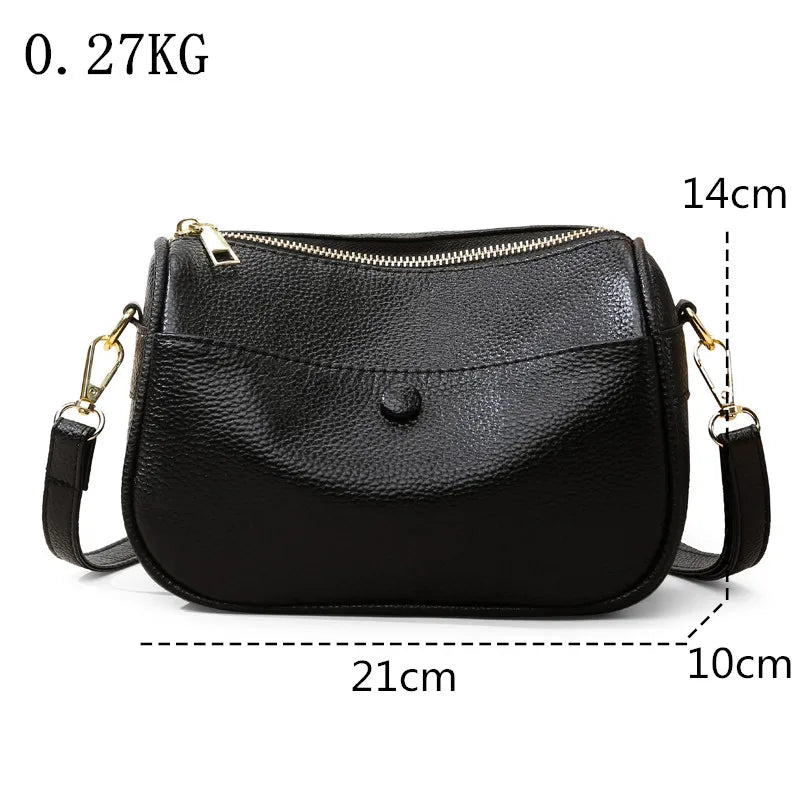 Women’s Soft Genuine Cow Leather Shoulder & Crossbody Bag