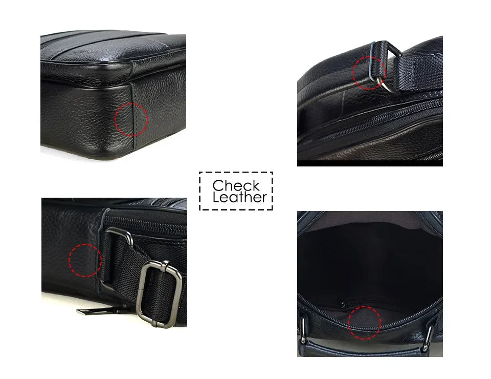 Men’s Genuine Leather Briefcase & Messenger Shoulder Bag