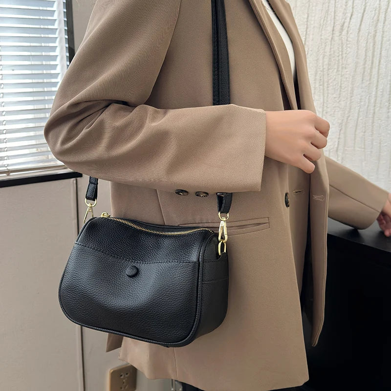 Women’s Soft Genuine Cow Leather Shoulder & Crossbody Bag