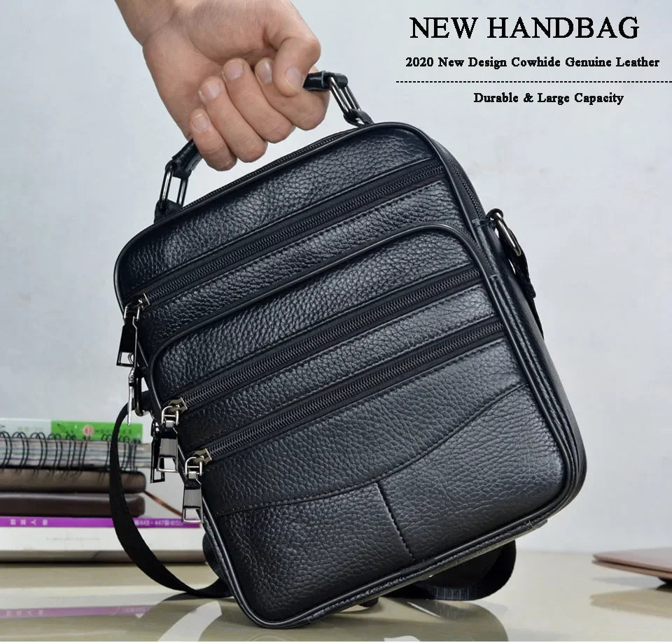 Men’s Genuine Leather Briefcase & Messenger Shoulder Bag