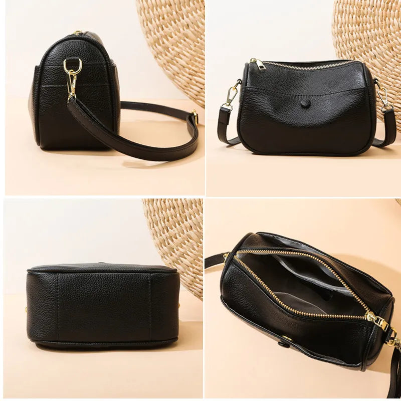 Women’s Soft Genuine Cow Leather Shoulder & Crossbody Bag