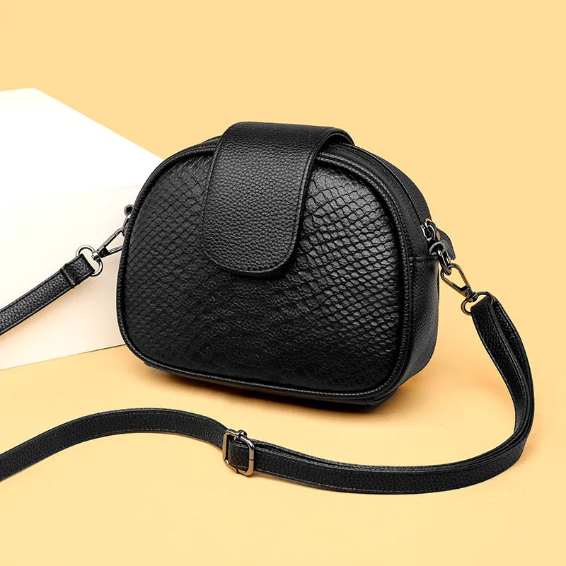 Women’s Genuine Cowhide Leather Handbag & Small Crossbody Tote