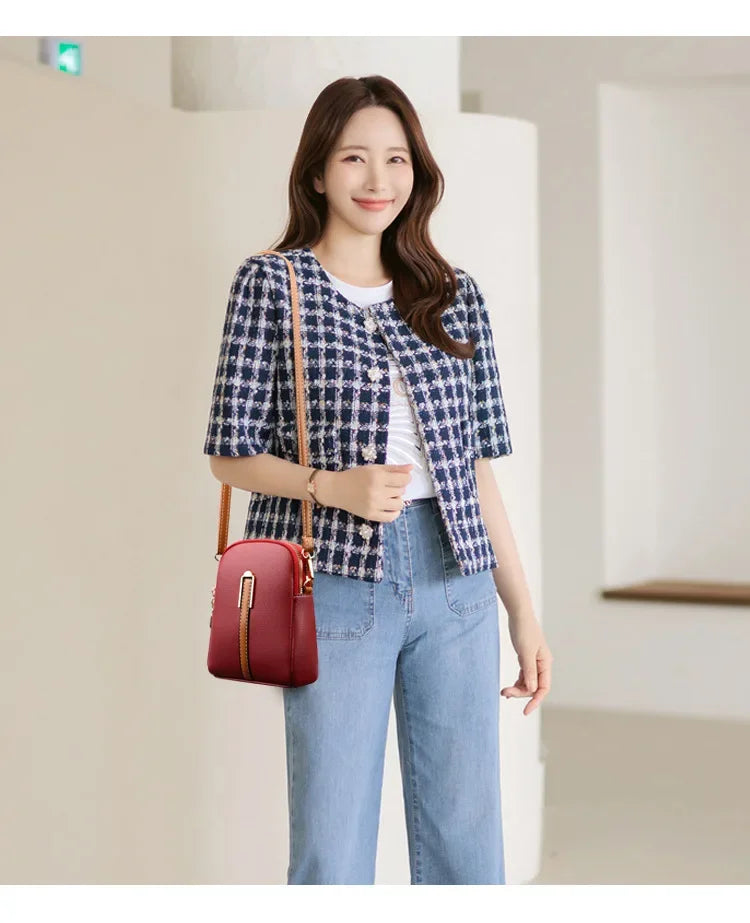 2025 Women’s Genuine Leather Luxury Handbag & Crossbody Bag