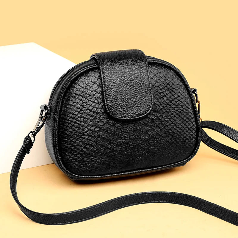 Women’s Genuine Cowhide Leather Handbag & Small Crossbody Tote