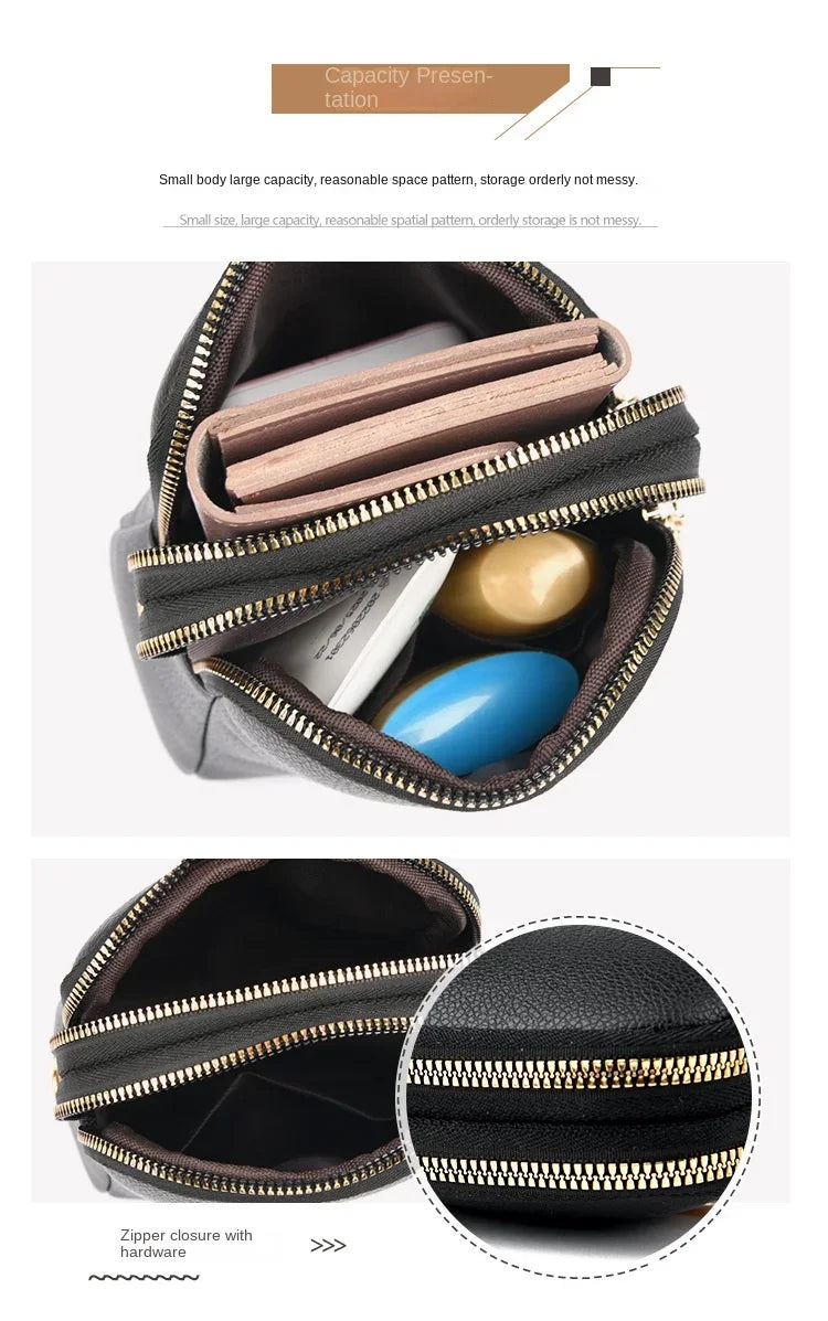 2025 Women’s Genuine Leather Luxury Handbag & Crossbody Bag