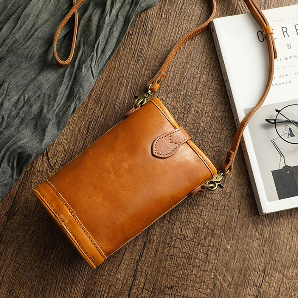 Women’s Genuine Leather Small Crossbody Shoulder Bag