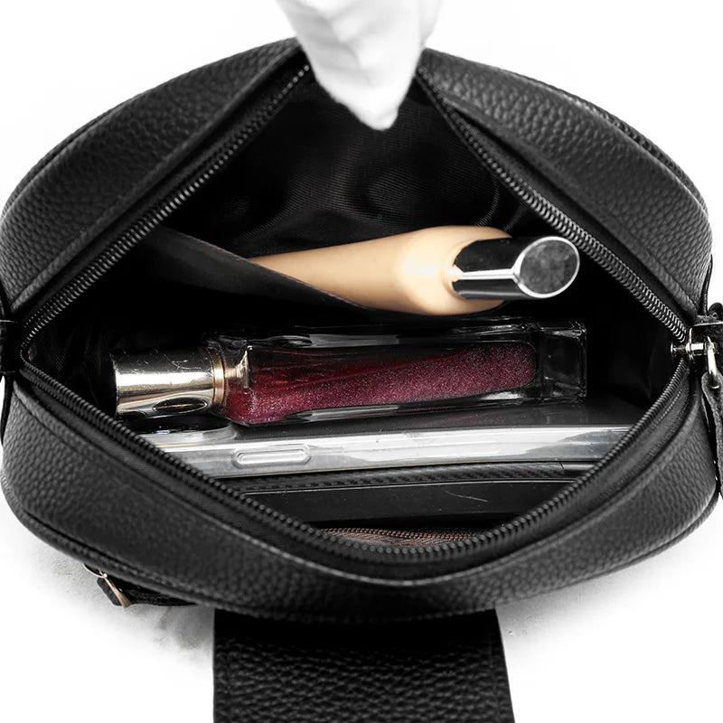 Women’s Genuine Cowhide Leather Handbag & Small Crossbody Tote