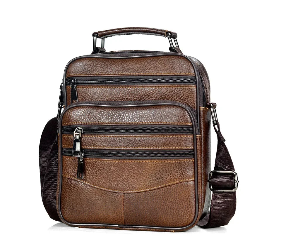 Men’s Genuine Leather Briefcase & Messenger Shoulder Bag