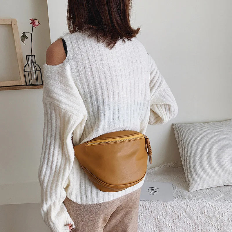 Women’s Leather Chest Pack & Fashion Waist Crossbody Bag