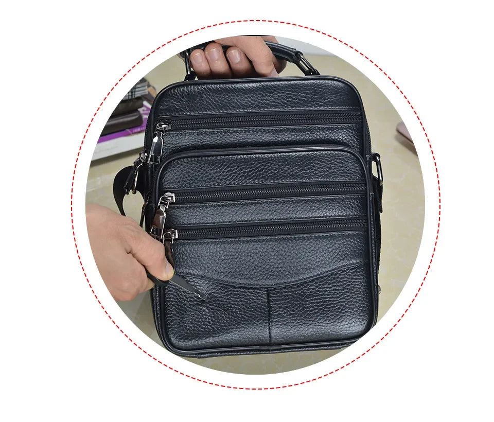 Men’s Genuine Leather Briefcase & Messenger Shoulder Bag