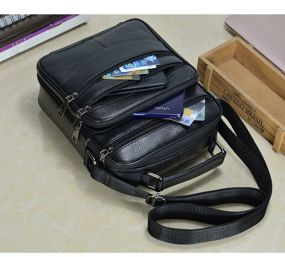 Men’s Genuine Leather Briefcase & Messenger Shoulder Bag