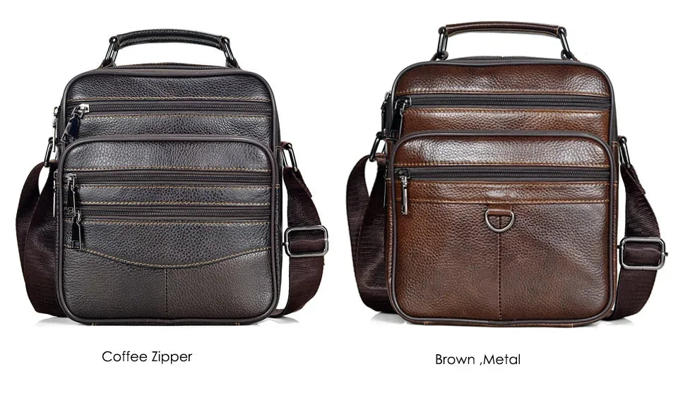 Men’s Genuine Leather Briefcase & Messenger Shoulder Bag