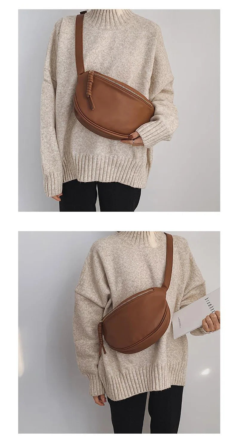 Women’s Leather Chest Pack & Fashion Waist Crossbody Bag