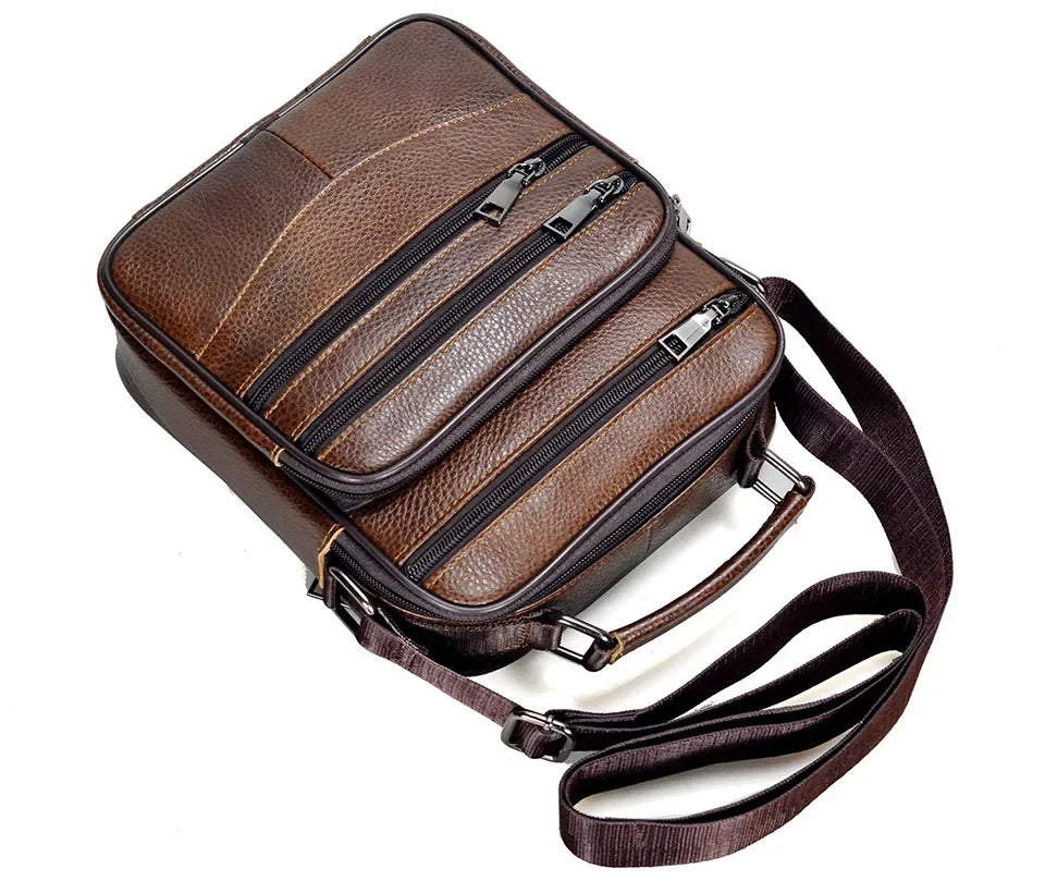 Men’s Genuine Leather Briefcase & Messenger Shoulder Bag