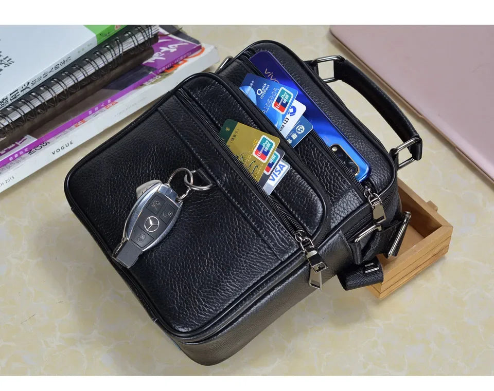 Men’s Genuine Leather Briefcase & Messenger Shoulder Bag