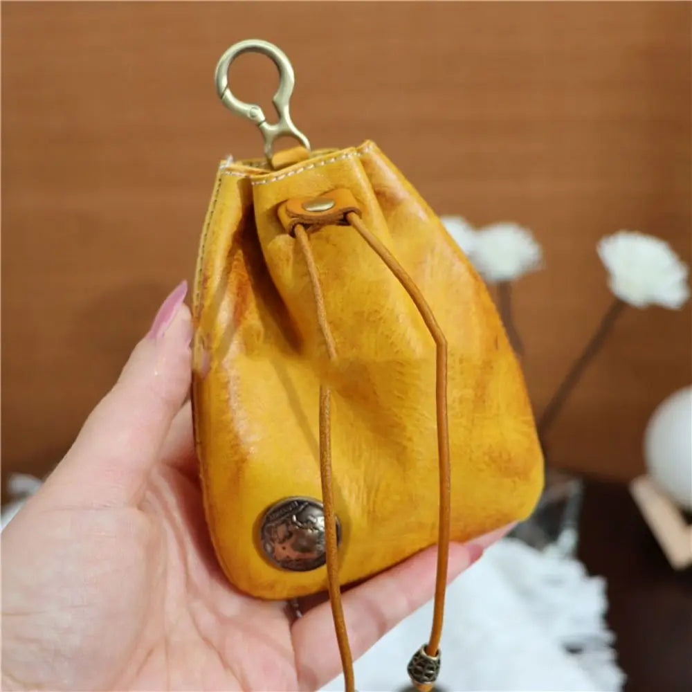 Retro Genuine Leather Coin Purse & Key Holder