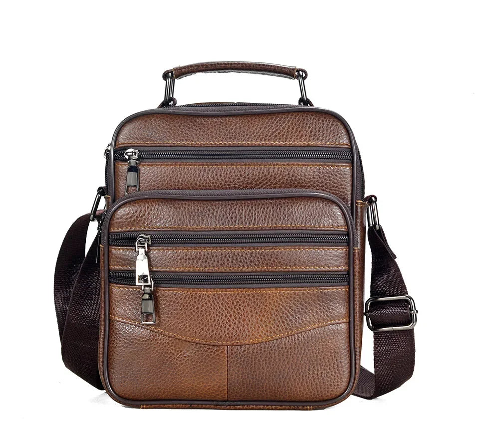 Men’s Genuine Leather Briefcase & Messenger Shoulder Bag