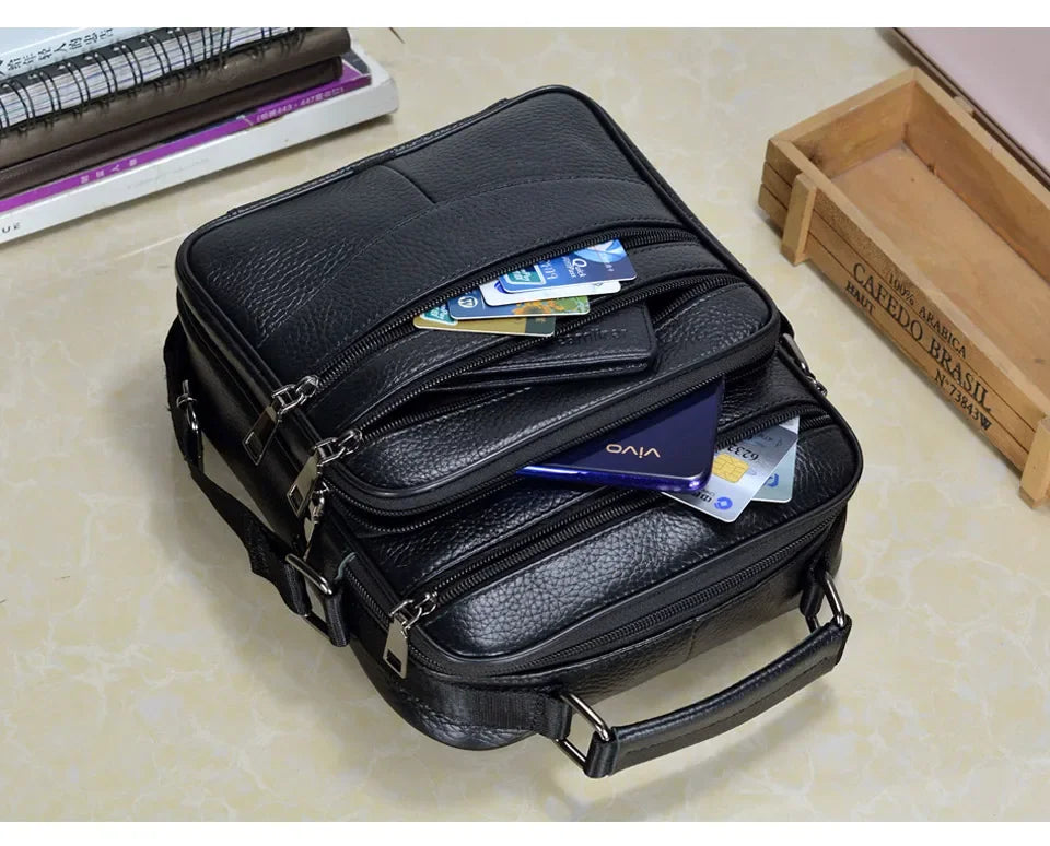 Men’s Genuine Leather Briefcase & Messenger Shoulder Bag