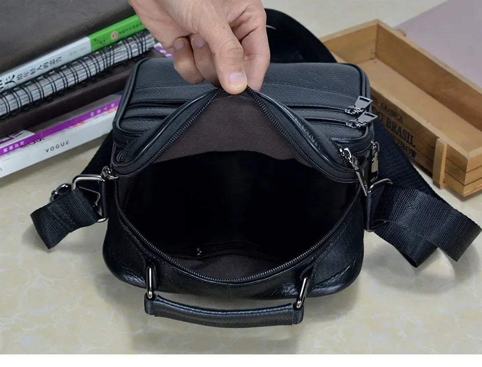 Men’s Genuine Leather Briefcase & Messenger Shoulder Bag