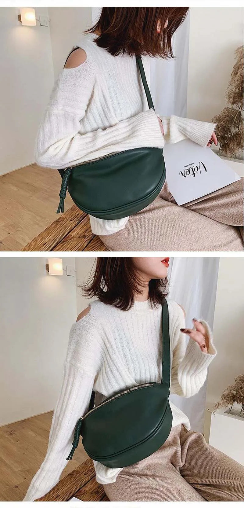 Women’s Leather Chest Pack & Fashion Waist Crossbody Bag
