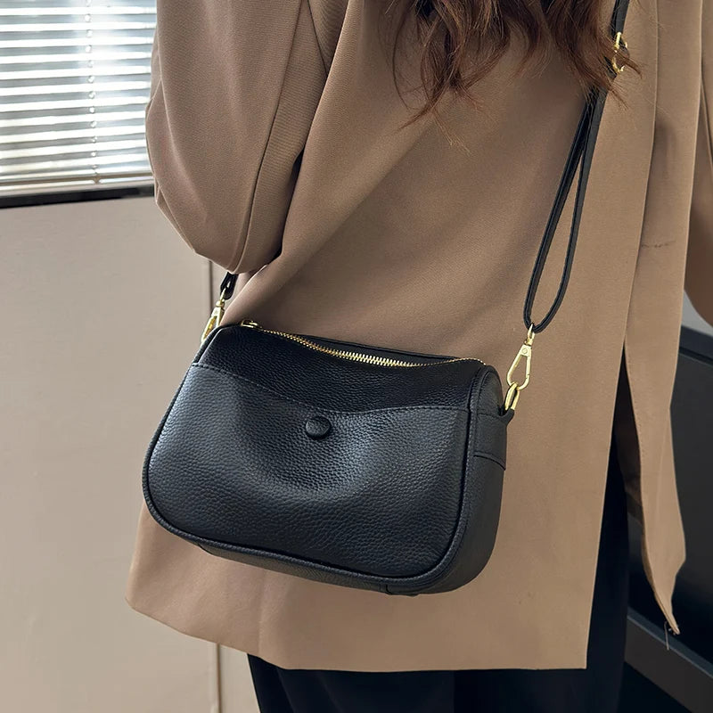 Women’s Soft Genuine Cow Leather Shoulder & Crossbody Bag