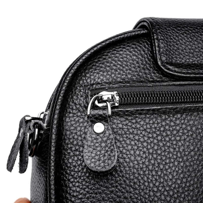 Women’s Genuine Cowhide Leather Handbag & Small Crossbody Tote