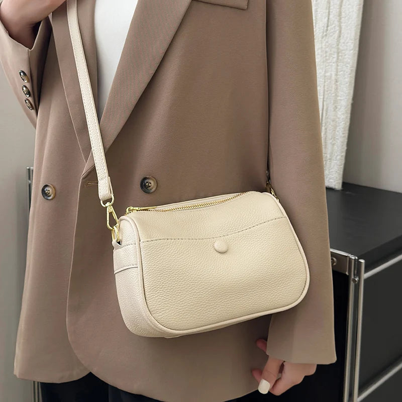 Women’s Soft Genuine Cow Leather Shoulder & Crossbody Bag
