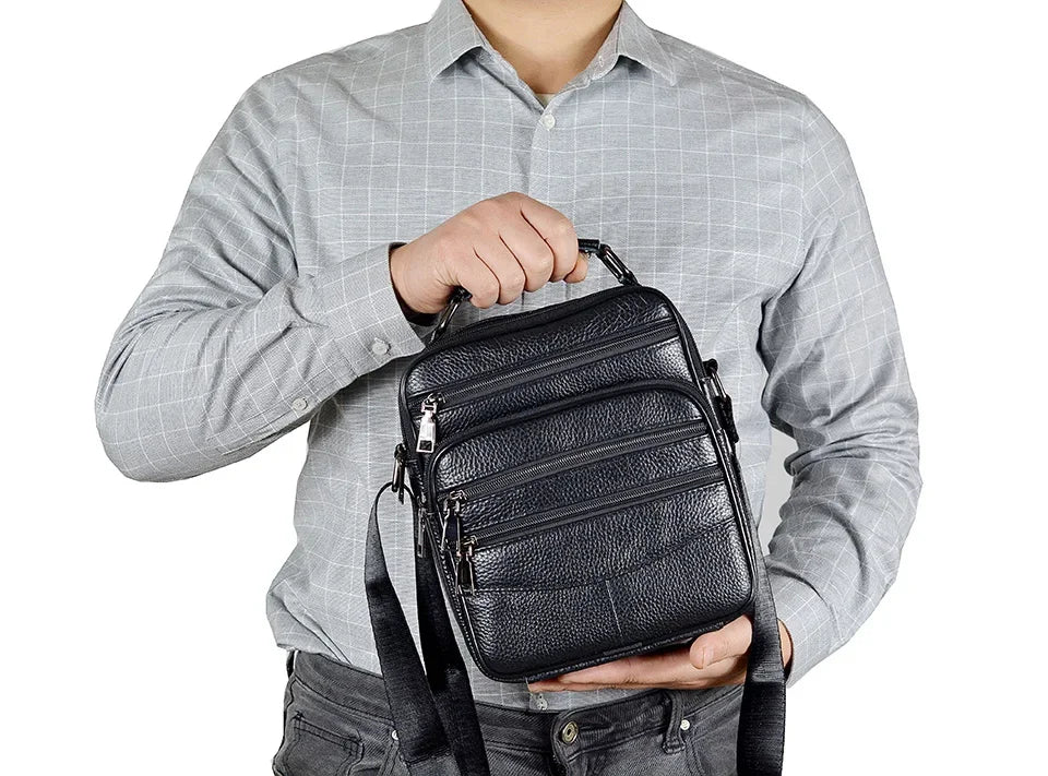 Men’s Genuine Leather Briefcase & Messenger Shoulder Bag
