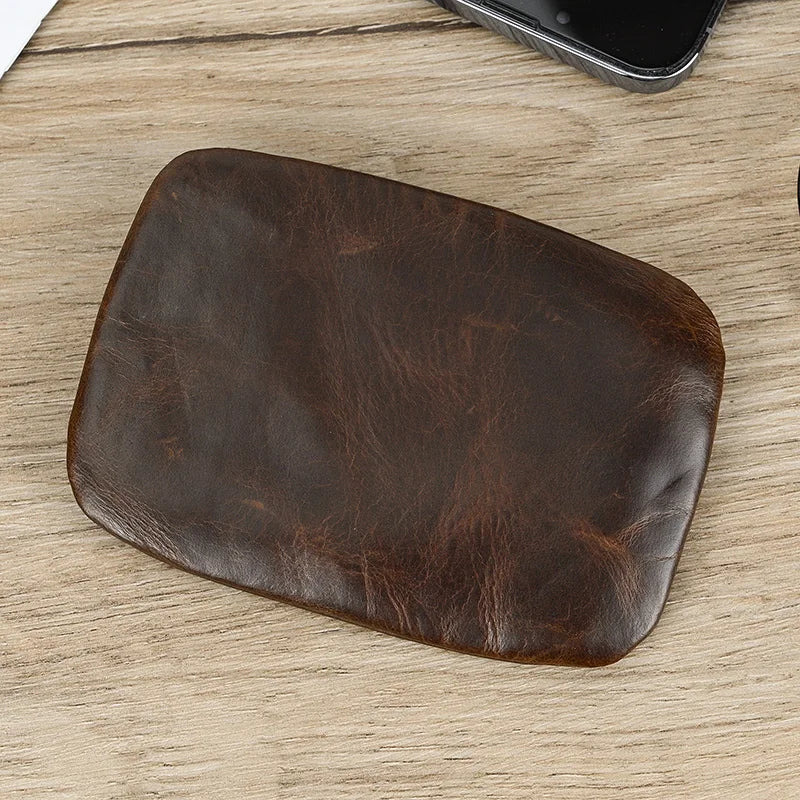 Luufan Genuine Leather Coin Wallet with Card Holder & Key Ring