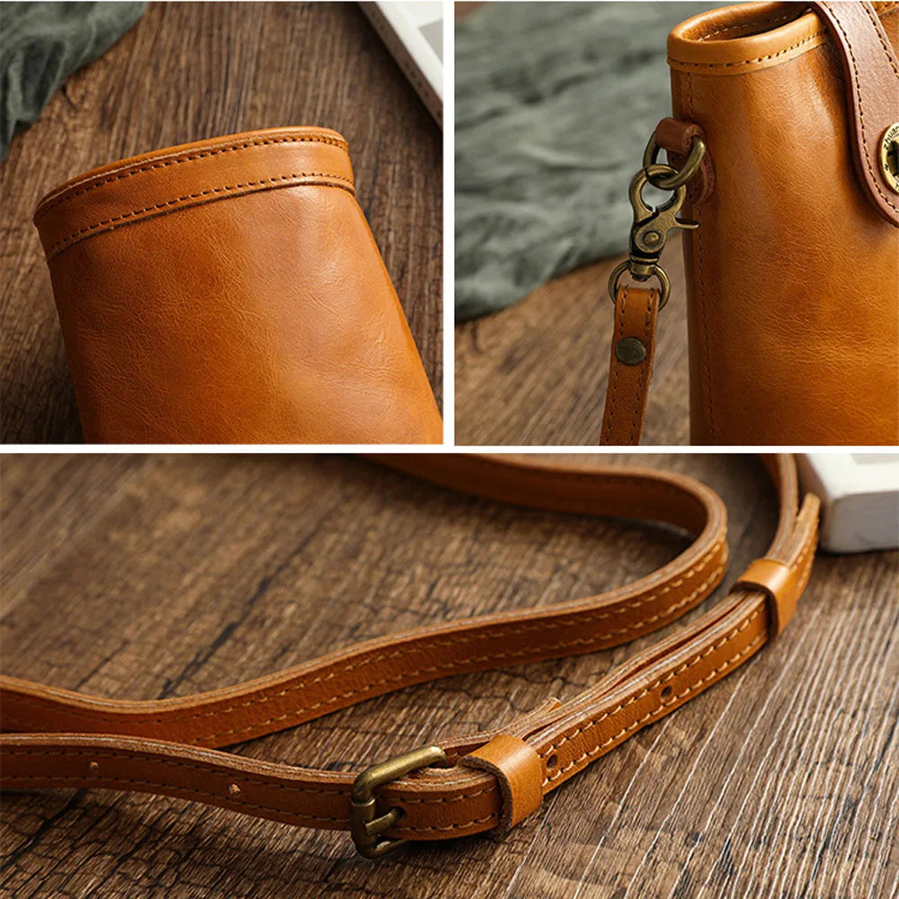 Women’s Genuine Leather Small Crossbody Shoulder Bag