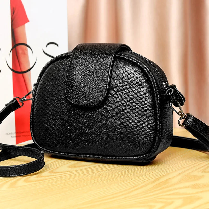 Women’s Genuine Cowhide Leather Handbag & Small Crossbody Tote
